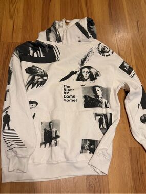 Halloween Michael Myers Collage Art Print Hoodie Sz Medium